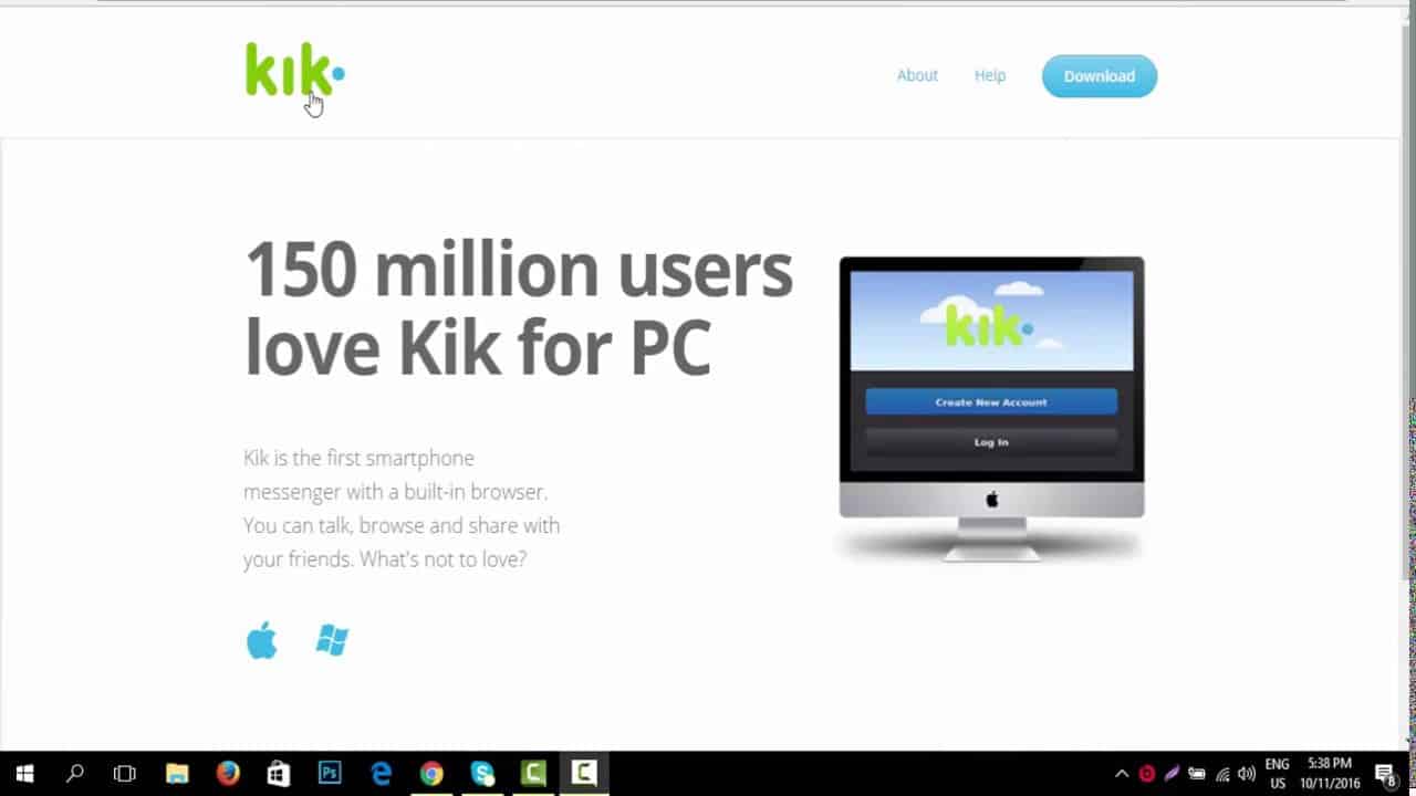 kik for pc via bluestacks